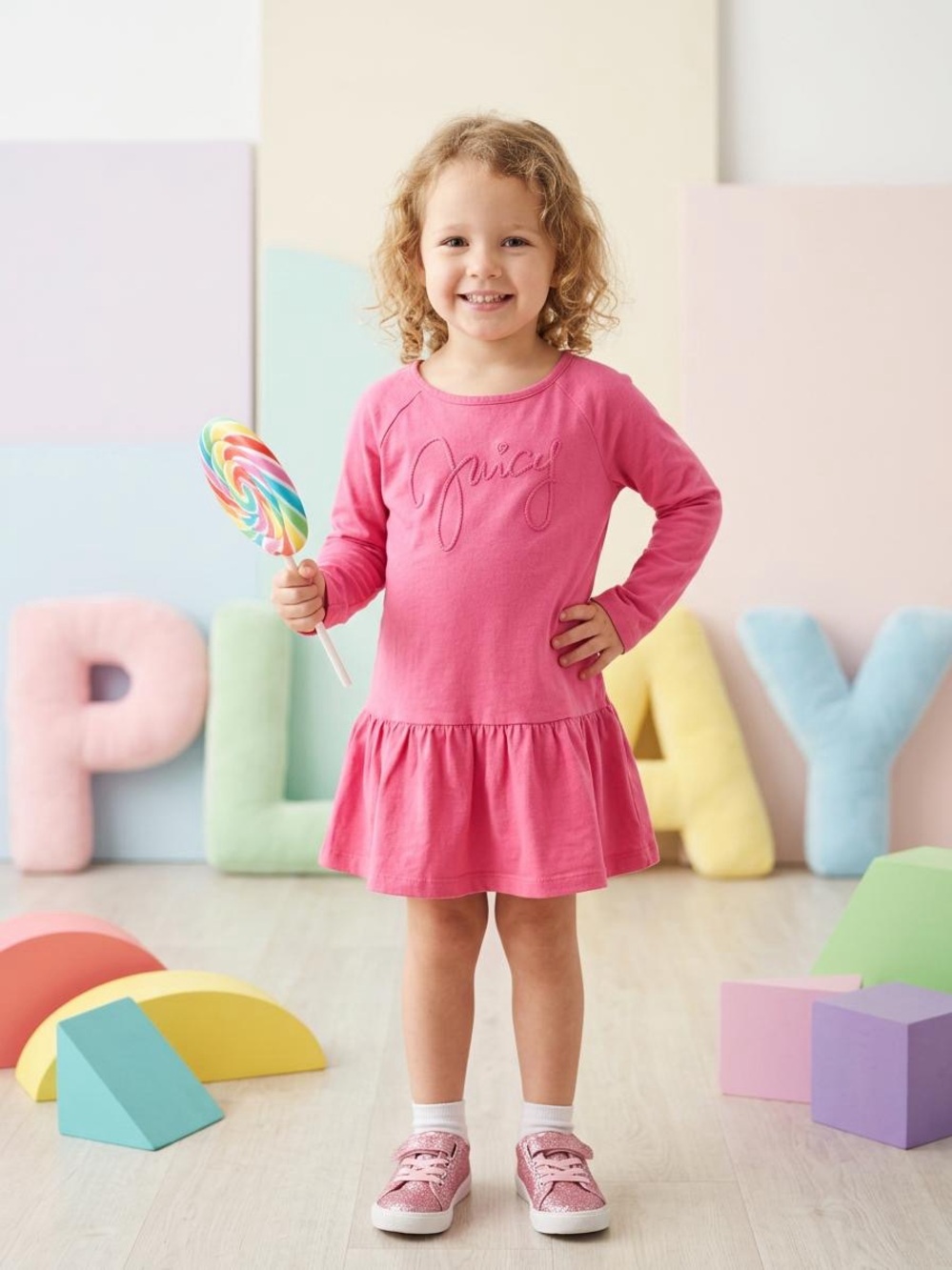 Juicy Couture Hot Pink Girls Half Sleeve
